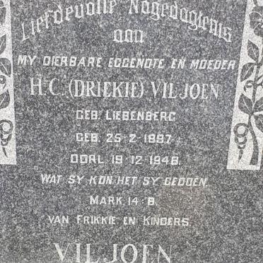 VILJOEN H.C. nee LIEBENBERG 1897-1948