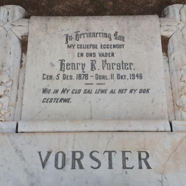 VORSTER Henry R. 1878-1946