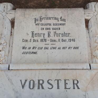 VORSTER Henry R. 1878-1946