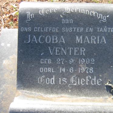 VENTER Jacoba Maria 1902-1978