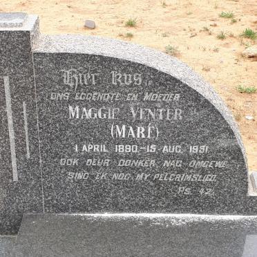 VENTER Maggie nee MARÉ 1890-1951