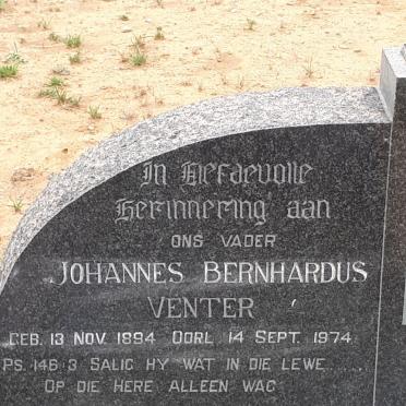 VENTER Johannes Bernhardus 1894-1974