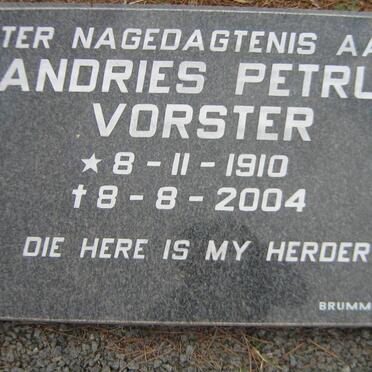 VORSTER Andries Petrus 1910-2004