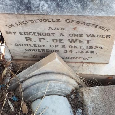 WET R.P., de -1924