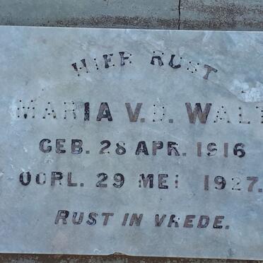 WALT Maria, v. d. 1916-1927
