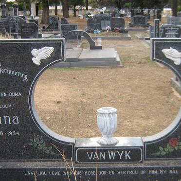 WYK Japie, van 1924-1994 &amp; Nanna DU PLOOY 1934-