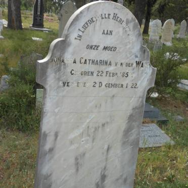 WALT Johanna Catharina, van der 1852-1922