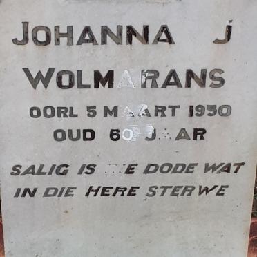 WOLMARANS Johanna J. -1950