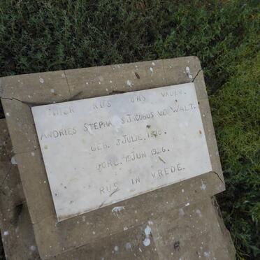 WALT Andries Stephanus Jacobus, v.d. 1870-1926