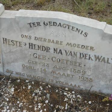 WALT Hester Hendrina, van der nee COETSEE 1859-1938