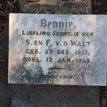 WALT Bennie, v.d. 1921-1923