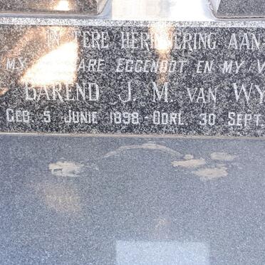 WYK Barend J.M., van 1898-1963