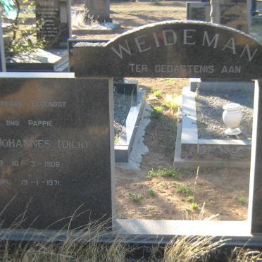 WEIDEMAN Dirk Johannes 1906-1971 &amp; Anna Cornelia VENTER 1902-