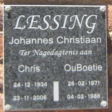 LESSING Johannes Christiaan 1934-2006 :: LESSING Johannes Christiaan 1971-1988