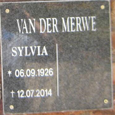 MERWE Sylvia, van der 1926-2014