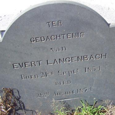 LANGENBACH Evert 1854-1874