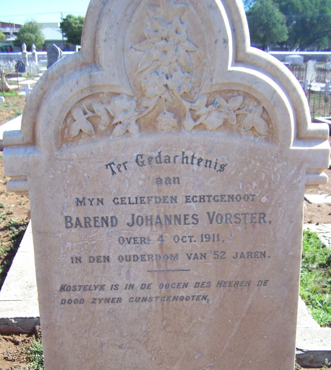 VORSTER Barend Johannes -1911