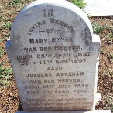 HEEVER Mary Ethel, van den 1897-1897 :: VAN DEN HEEVER Jurgens Abraham 1899-1900