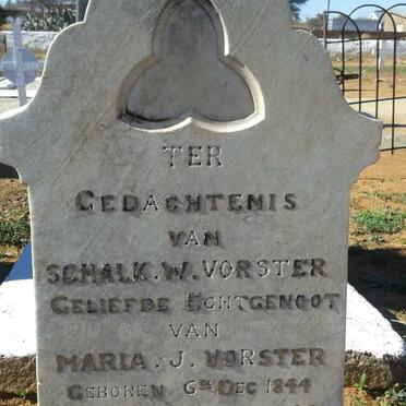 VORSTER Schalk W. 1844-1902