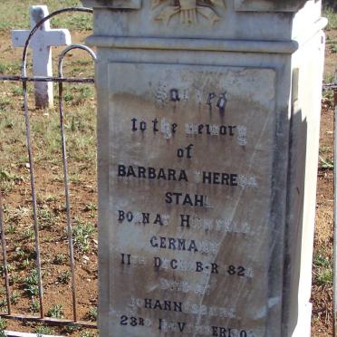 STAHL Barbara Theresa 1828-1905