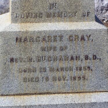 BUCHANAN Margaret Gray 1859-1895