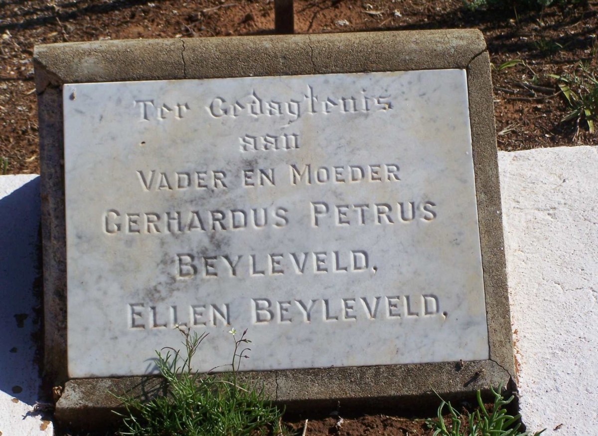 BEYLEVELD Gerhardus Petrus &amp; Ellen