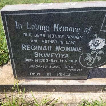 SKWEYIYA Reginah Nominie 1905-1986