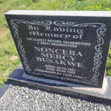 BUSAKWE Nonceba Mercy 1923-1992