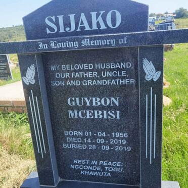 SIJAKO Guybon Mcebisi 1956-2019