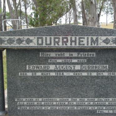 DURRHEIM Edward August 1904-1941