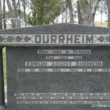 DURRHEIM Edward August 1904-1941