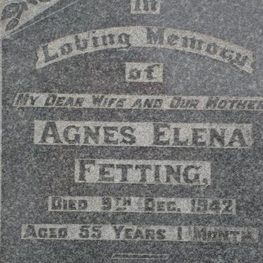 FETTING Agnes Elena -1942