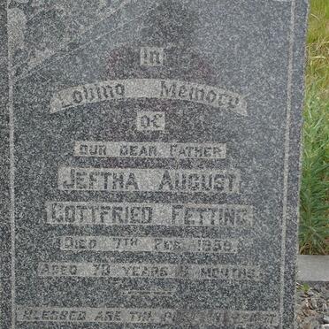 FETTING Jefta August Gottfried -1959 