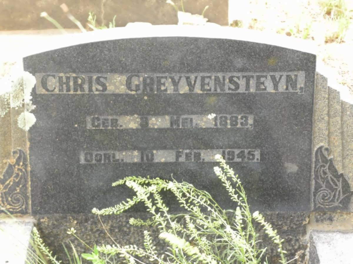 GREYVENSTEYN Chris 1883-1945