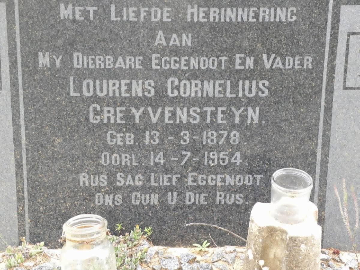 GREYVENSTEYN Lourens Cornelius 1878-1954