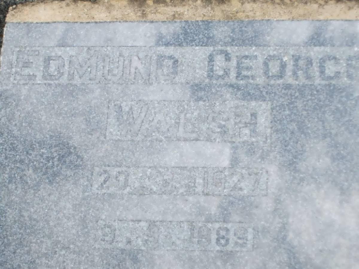 WALSH Edmund George 1927-1989