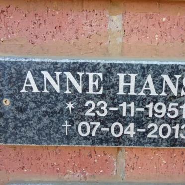 HANSEN Anne 1951-2013