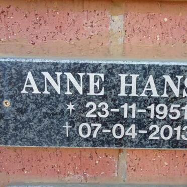 HANSEN Anne 1951-2013
