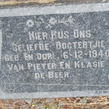 BEER Dogtertjie, de 1940-1940