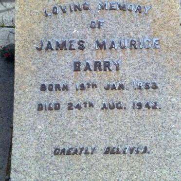 BARRY James Maurice 1853-1942