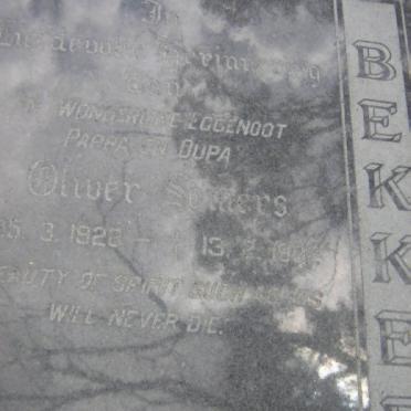 BEKKER Oliver Somers 1928-19??