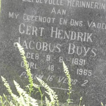 BUYS Gert Hendrik Jacobus 1891-1965