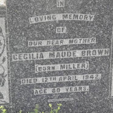 BROWN Cecilia Maude nee MILLER -1942