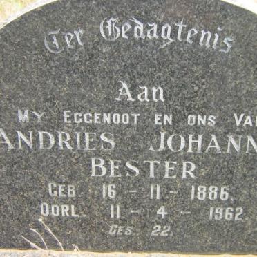 BESTER Andries Johannes 1886-1962