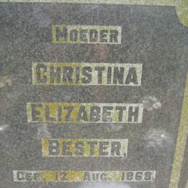 BESTER Christina Elizabeth 1868-1960