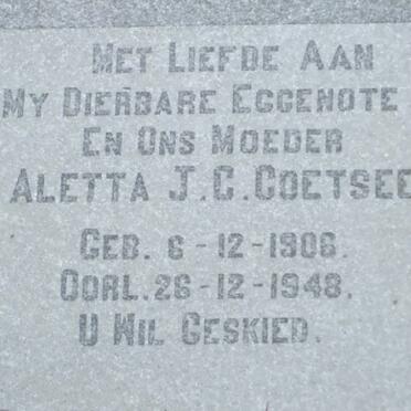 COETSEE Aletta J.C. 1906-1948