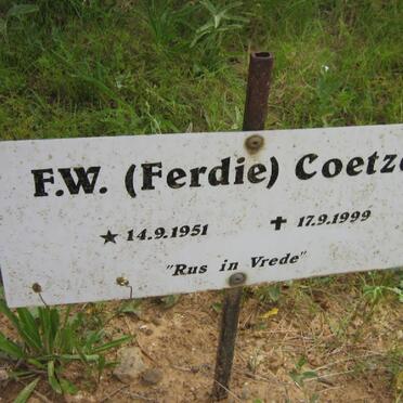 COETZEE F.W. 1951-1999