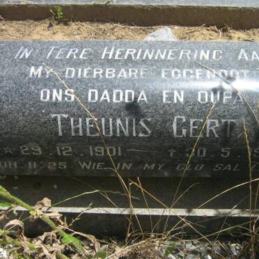 COETZEE Theunis Gert 1901-1981 &amp; Jeanette V.D.MERWE voorheen COETZEE 1910-1996 