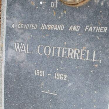 COTTERRELL Wal. 1891-1962 &amp; Muriel 1891-1961