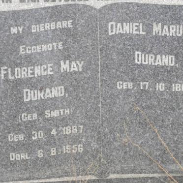 DURAND  Daniel Marunis 1883- &amp; Florence May SMITH 1887-1956